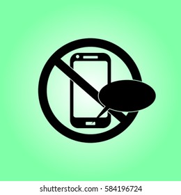 Do not speak  icon, vector illustration 