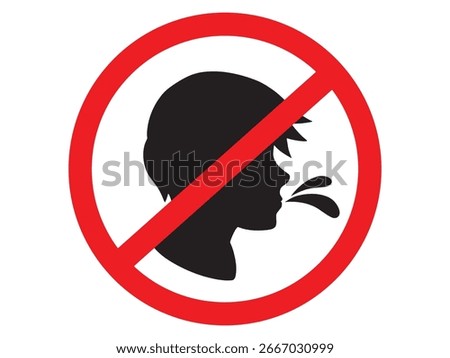 Do Not Spit Sign Icon Background