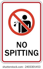 Do not spit sign and labels