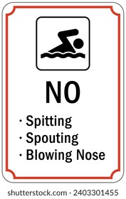 Do not spit sign and labels