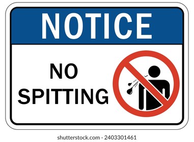 Do not spit sign and labels