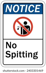 Do not spit sign and labels