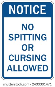 Do not spit sign and labels