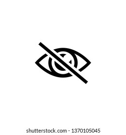 Do not spy glyph icon, web and mobile, not visible sign vector graphics, a solid pattern on a white background