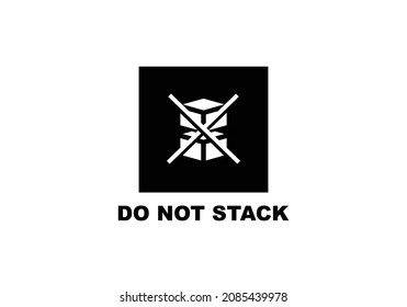 Do not stack cardboard simple flat icon vector illustration