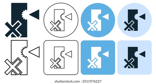 do not stack for packaging delivering or cargo icon symbol ui and ux design, glyphs and stroke line