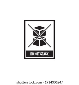 do not stack packaging icon symbol sign vector