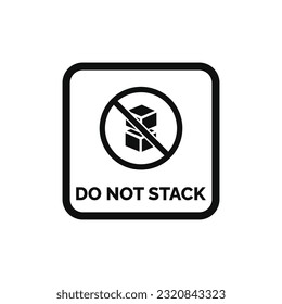 Do not stack packaging mark icon symbol vector