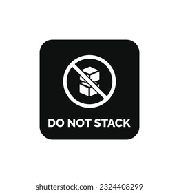 Do not stack packaging mark icon symbol vector