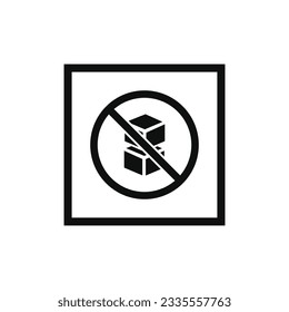 Do not stack packaging mark icon symbol vector