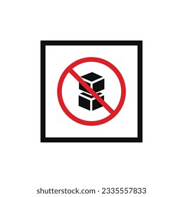 Do not stack packaging mark icon symbol vector