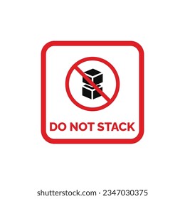 Do not stack packaging mark icon symbol vector