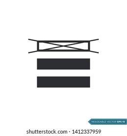 Do not stack. Packaging sign icon vector template flat design