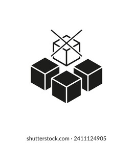 Do not stack packaging sign icon. Courier cargo sign. Vector illustration. EPS 10.