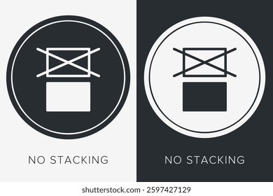 Do Not Stack. Packaging Symbol. Sign and Label Indicating That Items Should Not Be Stacked to Prevent Damage or Instability. No Stacking - Vector Symbol.