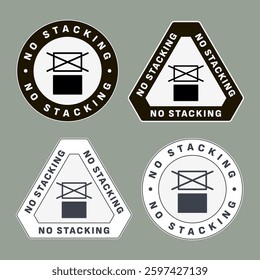 Do Not Stack. Packaging Symbol. Sign and Label Indicating That Items Should Not Be Stacked to Prevent Damage or Instability. No Stacking - Vector Symbol.