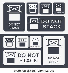 Do Not Stack. Packaging Symbol. Sign and Label Indicating That Items Should Not Be Stacked to Prevent Damage or Instability. No Stacking - Vector Symbol.