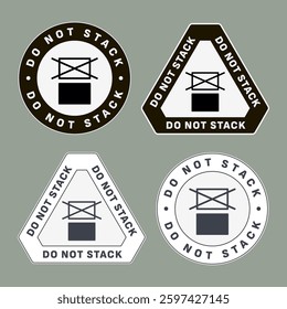 Do Not Stack. Packaging Symbol. Sign and Label Indicating That Items Should Not Be Stacked to Prevent Damage or Instability. No Stacking - Vector Symbol.