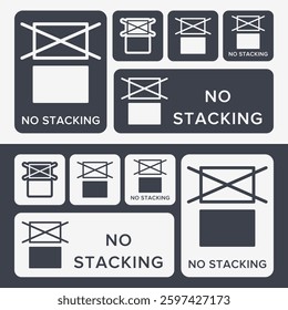 Do Not Stack. Packaging Symbol. Sign and Label Indicating That Items Should Not Be Stacked to Prevent Damage or Instability. No Stacking - Vector Symbol.