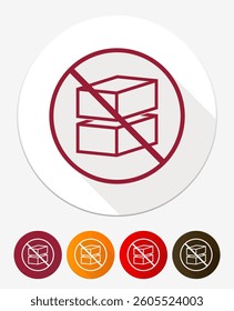 Do Not Stack. Packaging Symbol. Sign and Label Indicating That Items Should Not Be Stacked to Prevent Damage or Instability. No Stacking - Vector Symbol.