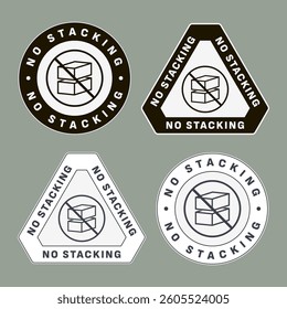 Do Not Stack. Packaging Symbol. Sign and Label Indicating That Items Should Not Be Stacked to Prevent Damage or Instability. No Stacking - Vector Symbol.