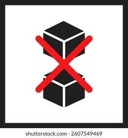 Do not stack packaging symbol sign vector illustration design