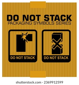 Do Not Stack,  Packaging symbols series, sticker vector