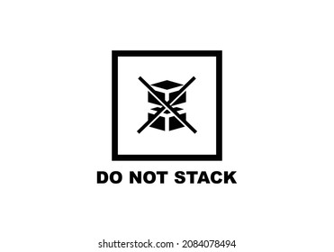 Do not stack simple flat icon vector illustration