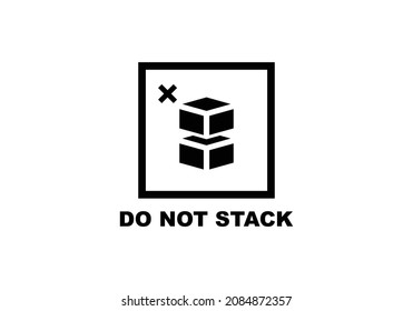 Do not stack simple flat icon vector illustration