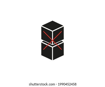 Do Not Stack symbol, icon. Vector illustration.