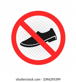 Do not stand here sign icon on white transparent background. Keep off feet. No step with foots