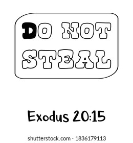Do not steal. Bible verse quote