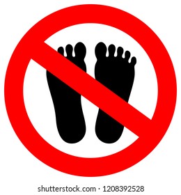 Do not step here vector sign on white background