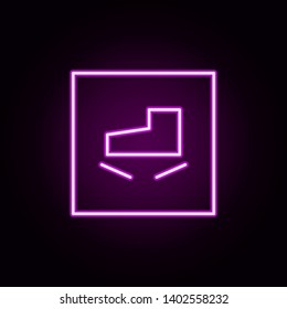 do not step neon icon. Elements of packaging symbols set. Simple icon for websites, web design, mobile app, info graphics