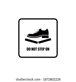 Do not step on icon and vector graphics