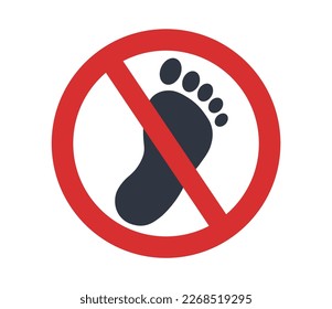 Do Not Step on the Package sign. Concept of packaging symbols
