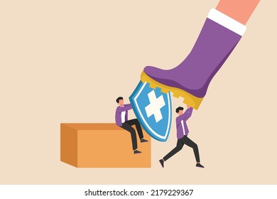 Do not step on sign. Packaging mark concept. Flat vector illustration isolated.