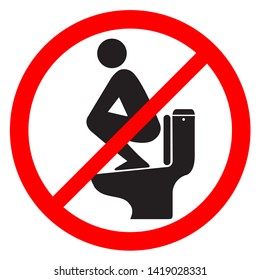 Toilet Prohibition Images, Stock Photos & Vectors | Shutterstock