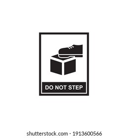 do not step package icon symbol sign vector