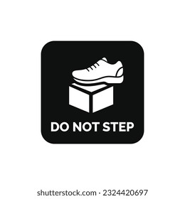 Do not step packaging mark icon symbol vector