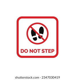 Do not step packaging mark icon symbol vector