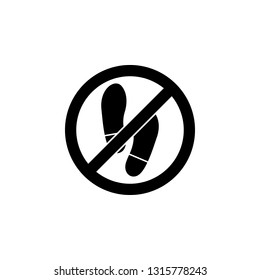 Do not step sign icon. Simple glyph, flat vector element of ban, prohibition, forbid icons set for UI and UX, website or mobile application