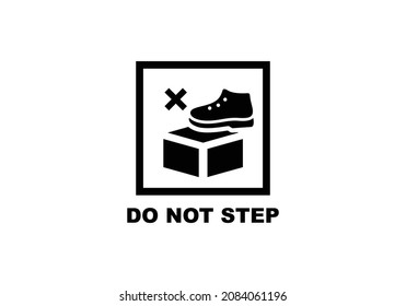 Do not step simple flat icon vector illustration