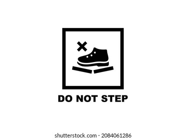 Do not step simple flat icon vector illustration