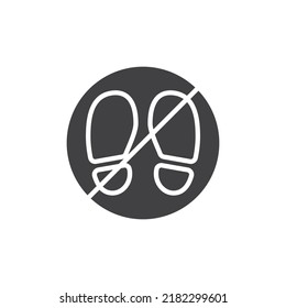 Do not step vector icon. filled flat sign for mobile concept and web design. No walking glyph icon. Symbol, logo illustration. Vector graphics