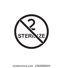 do not re sterilize icon symbol sign vector