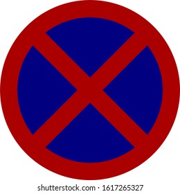 Do Not Stop Traffic Sign. Vector Image.