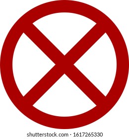 Do Not Stop Traffic Sign. Vector Image.
