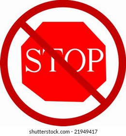Do not stop! vector illustration
