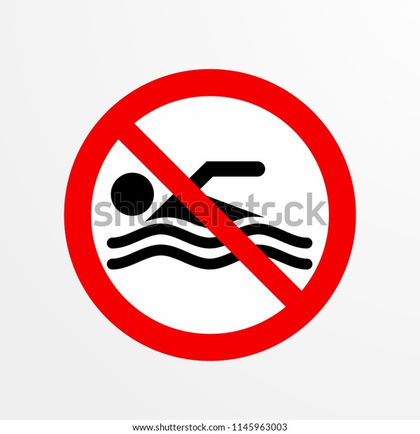 do not swim, caution\
warn symbol for public transport areas to do not do that. vector\
logo, sign, symbol